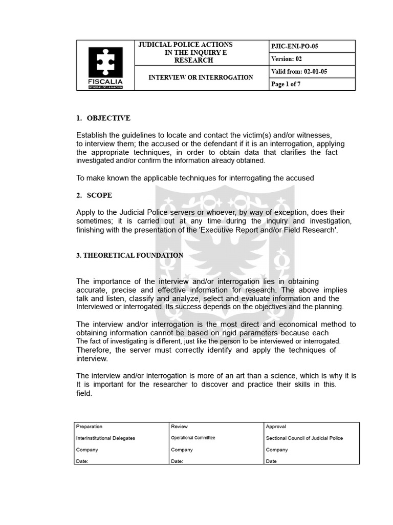 Interviews and Interrogation | PDF | Interrogation | Information