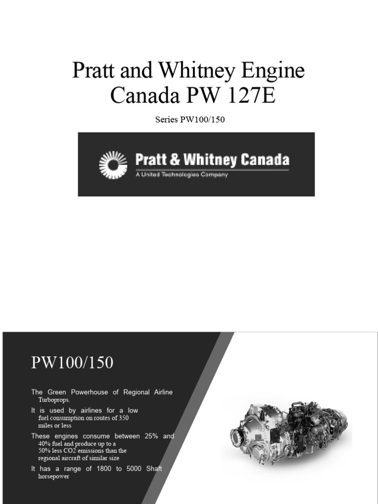 Pratt & Whitney PW127E Turboprop Overview | PDF | Engines | High Voltage