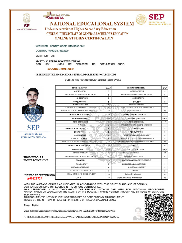 High School Certificate Low | PDF