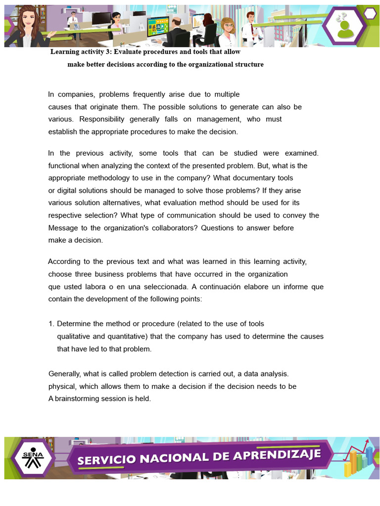 Evidence Report Present Results Obtained Making Decisions Tools | PDF ...