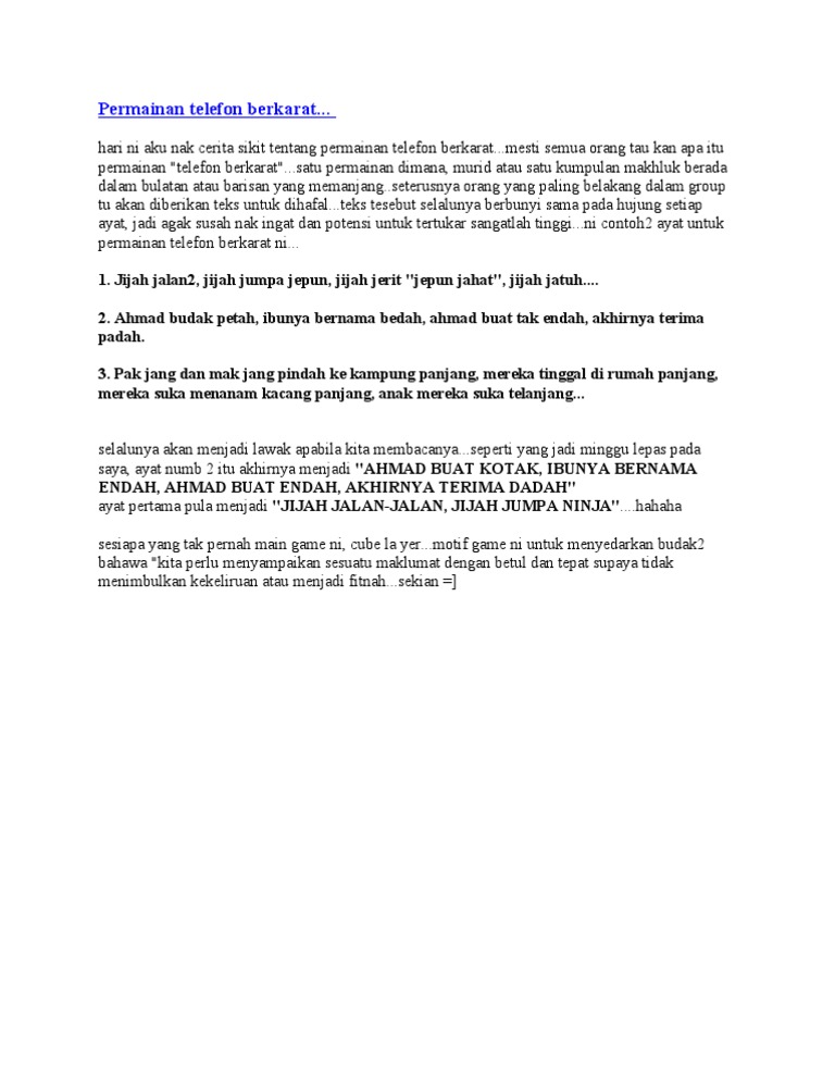 Permainan Telefon Berkarat  PDF
