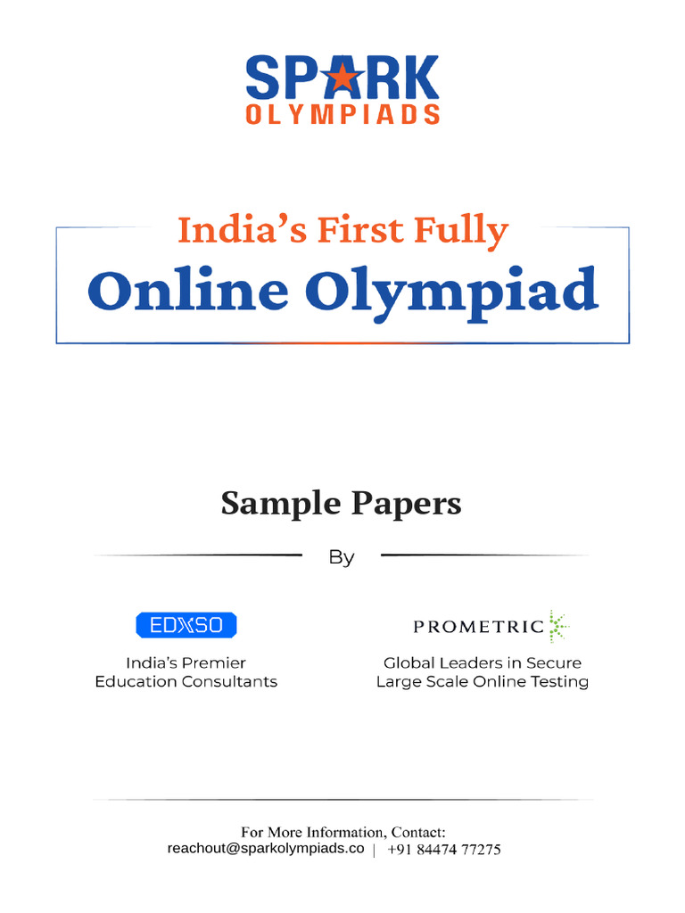 Spark Olympiad Sample Paper For Grade 1 | PDF