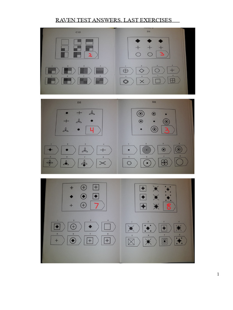 Raven Test Answers | PDF