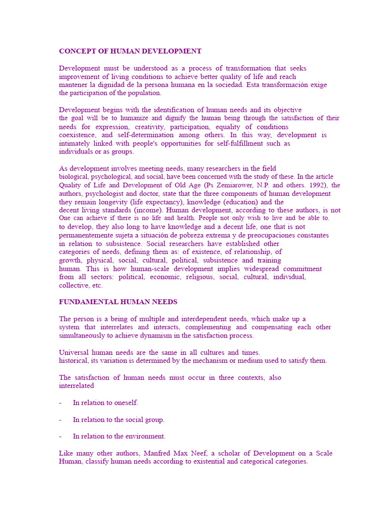 Concept of Human Development | PDF | Quality Of Life | Well Being