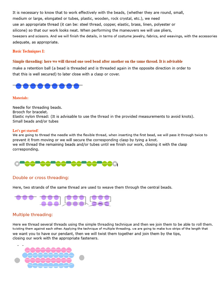 Basic Bead Course | PDF | Loom | Yarn