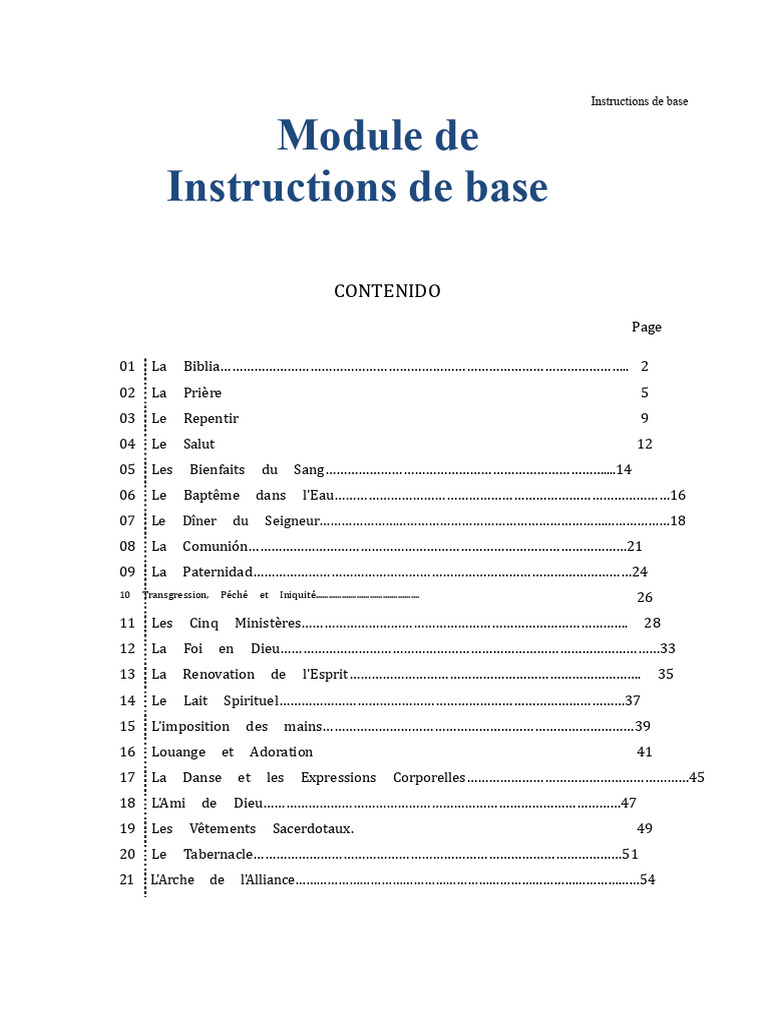 Guide de la Bible et de ses Enseignements | PDF | Moïse | Prière