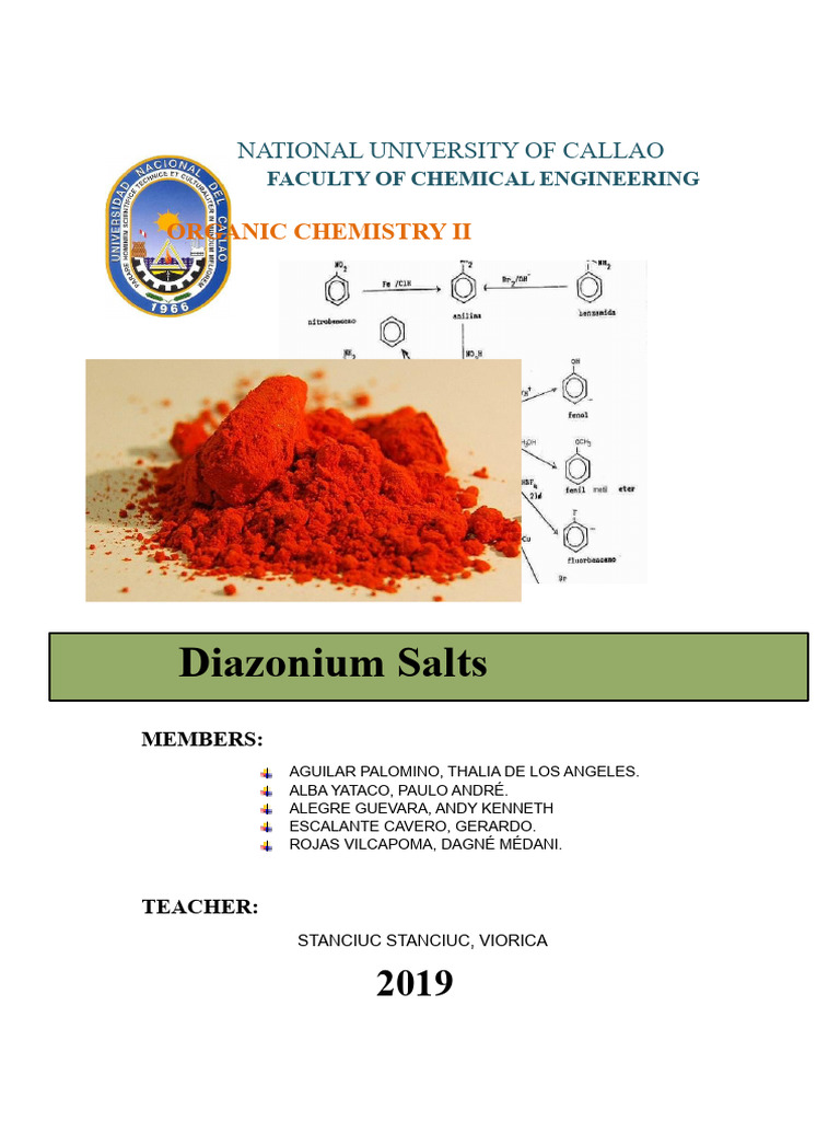 Diazonium Salts | PDF | Amine | Acid
