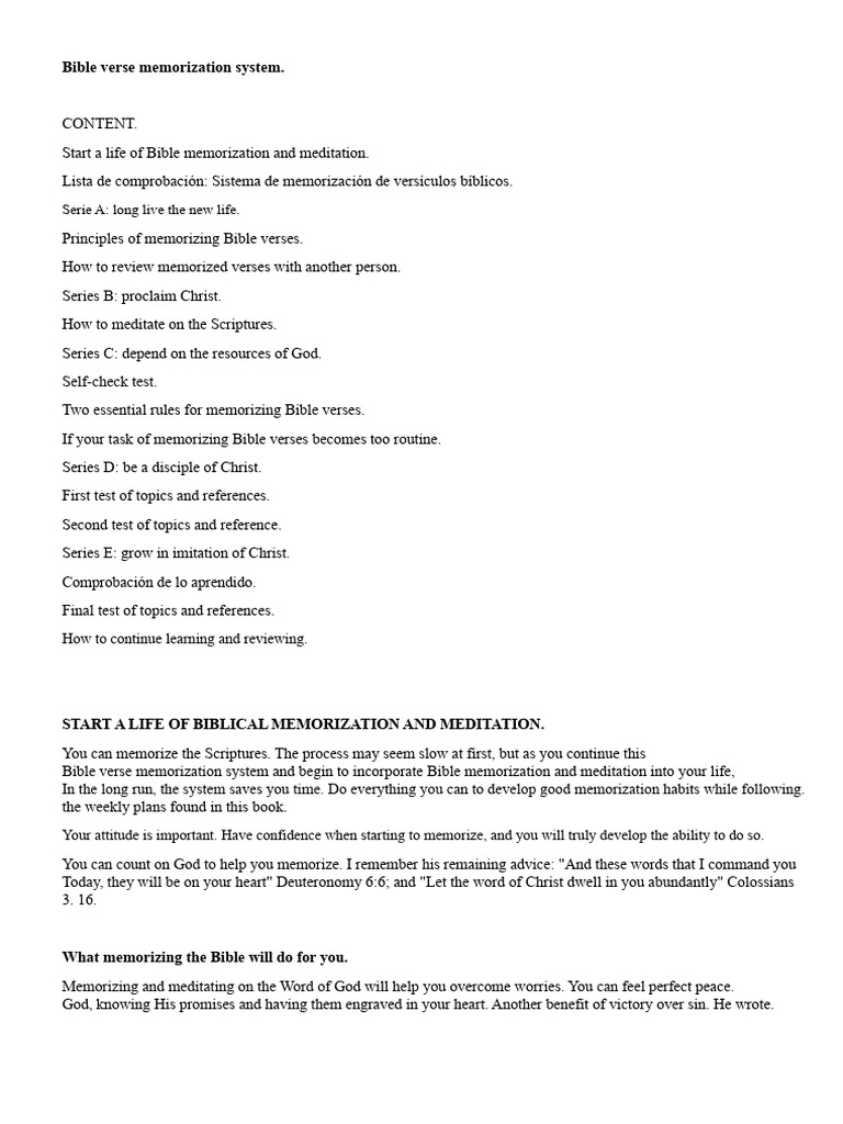 Bible Verse Memorization System | PDF | Jesus | Eternal Life (Christianity)