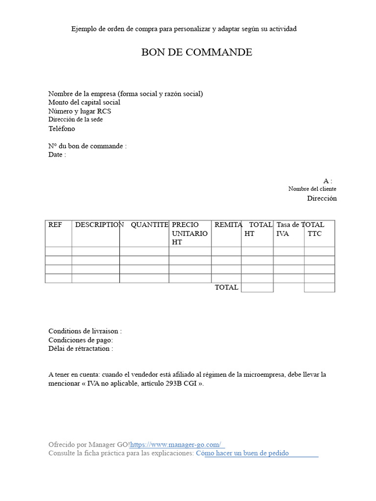 Orden de Compra | PDF