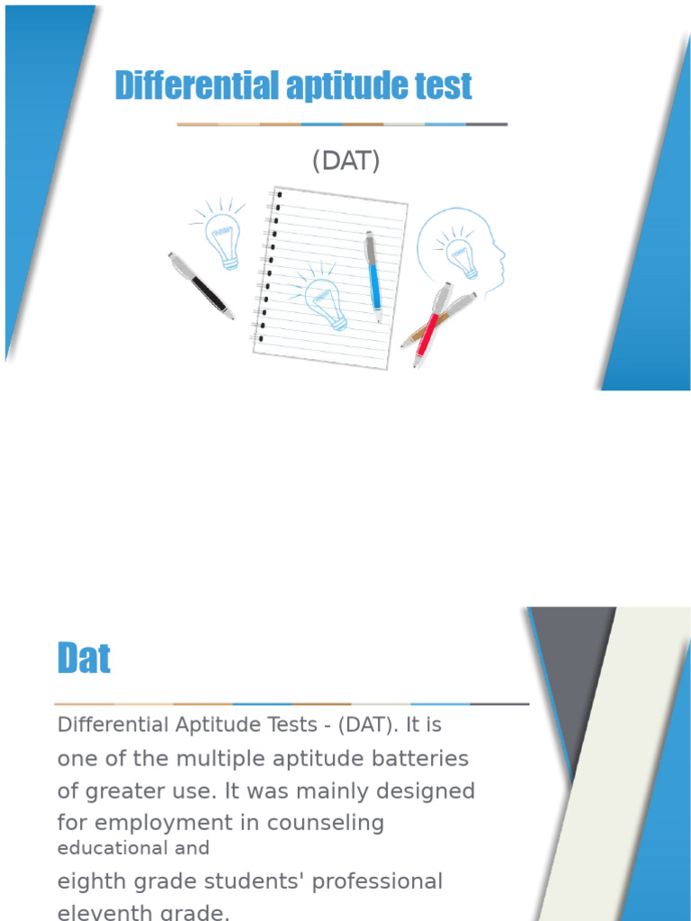 Differential Aptitude Test | PDF | Perception | Reason