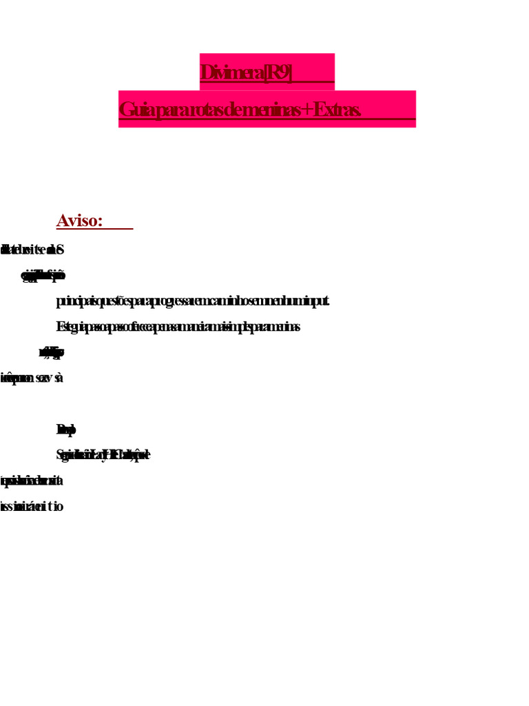 Guia Divimera para Meninas | PDF