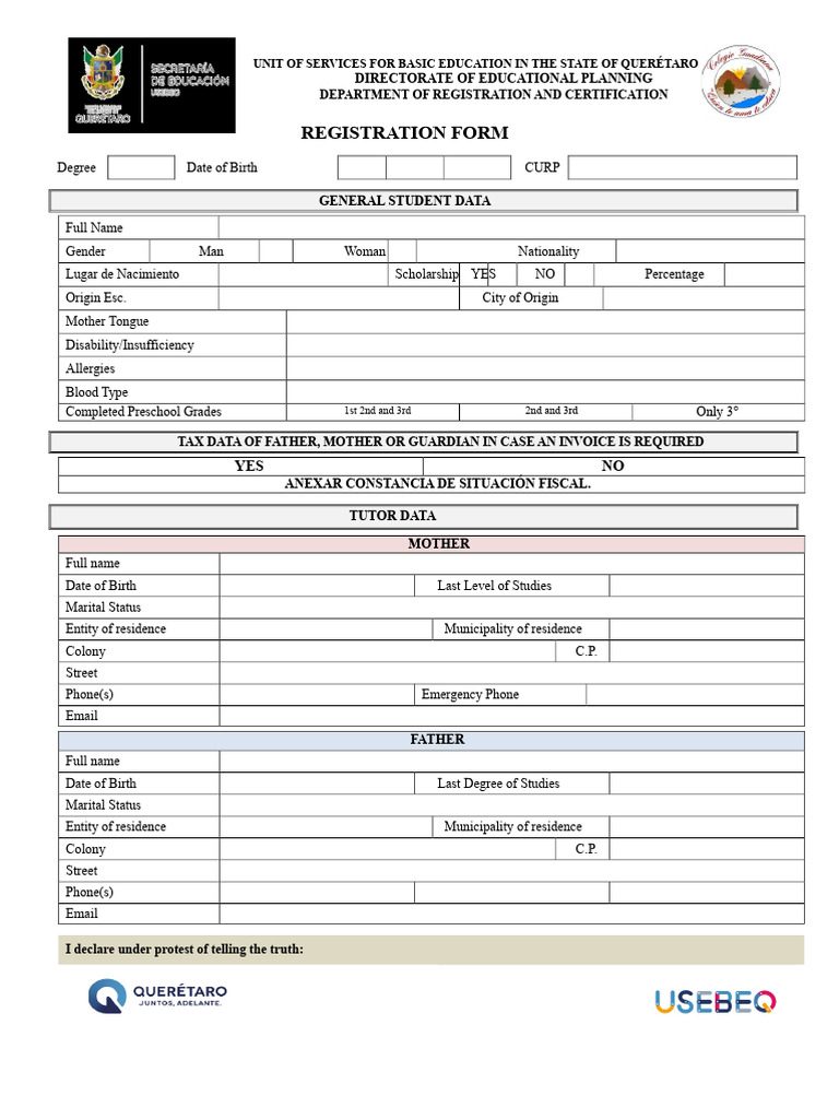 Registration Format 24-25 | PDF