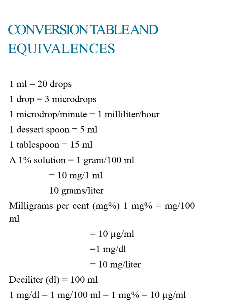 Conversions and Equivalences | PDF