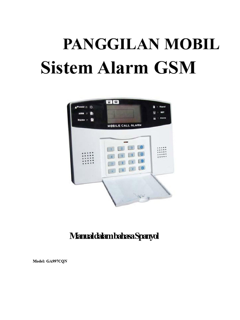 Manual Alarm GSM Model GA997CQN | PDF