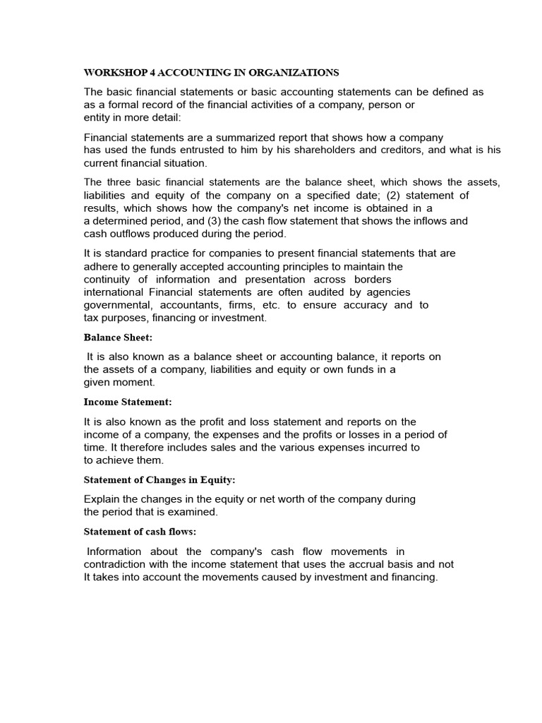 Understanding Basic Financial Statements | PDF | Balance Sheet ...