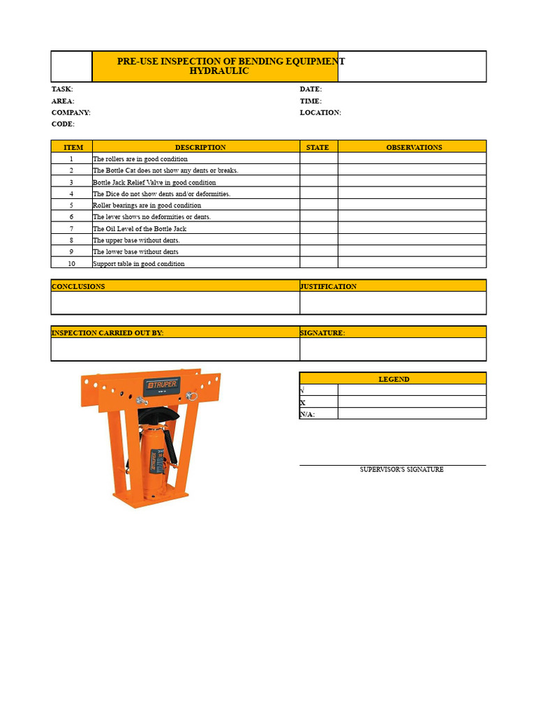 Check List Bender | PDF