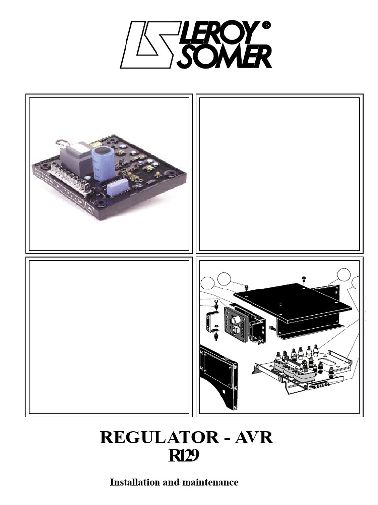 Regulator - Avr R 129: Installation and Maintenance | PDF | Rectifier ...