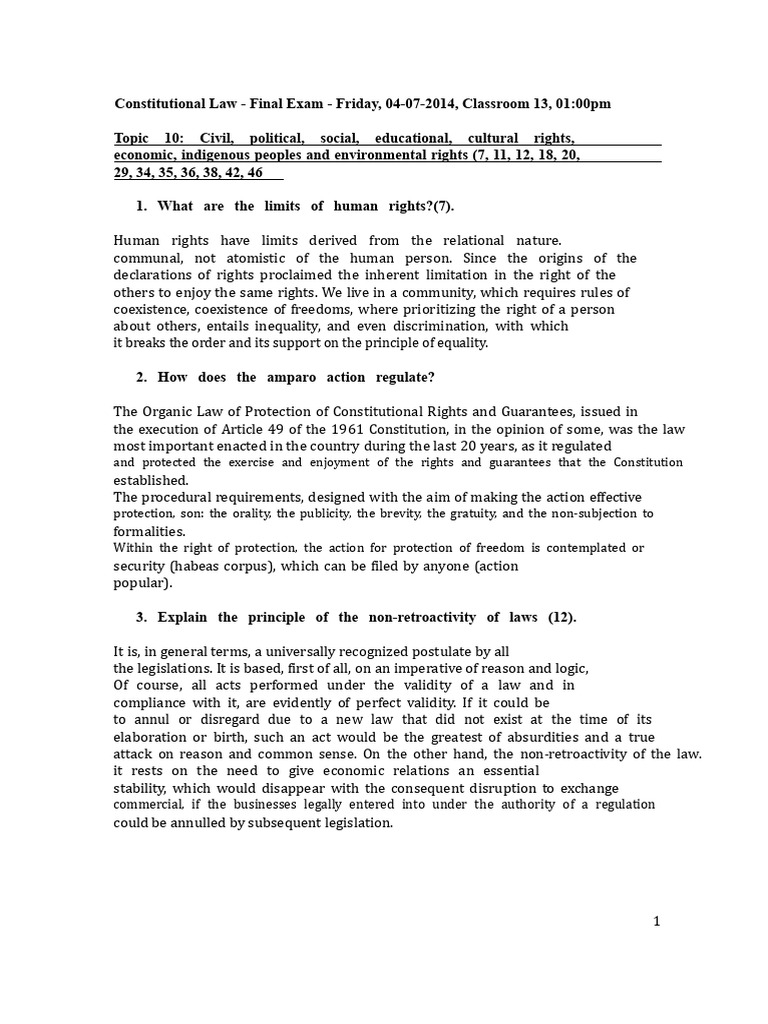 Constitutional Law - Final Exam | PDF | Parliamentary Immunity | State ...