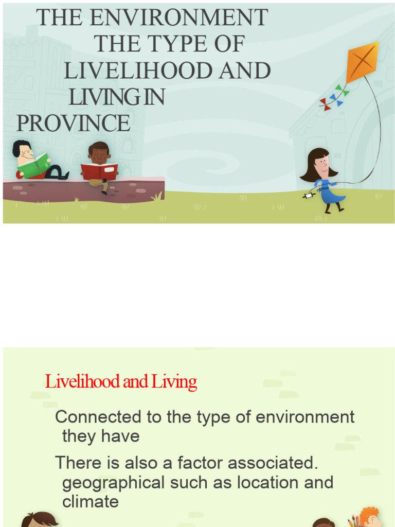 The Environment and The Type of Livelihood and | PDF | Mindanao | Luzon