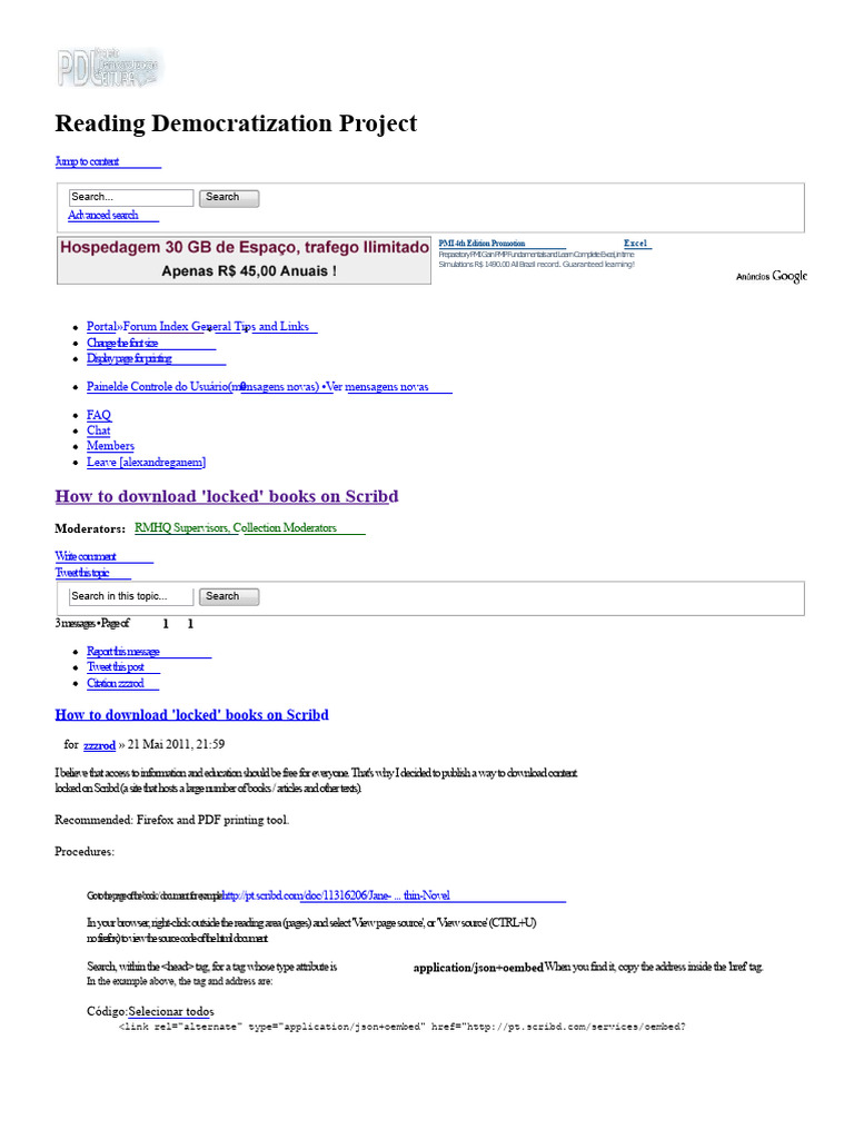 Unlocking Scribd Books Guide | PDF | Internet Forum | Internet