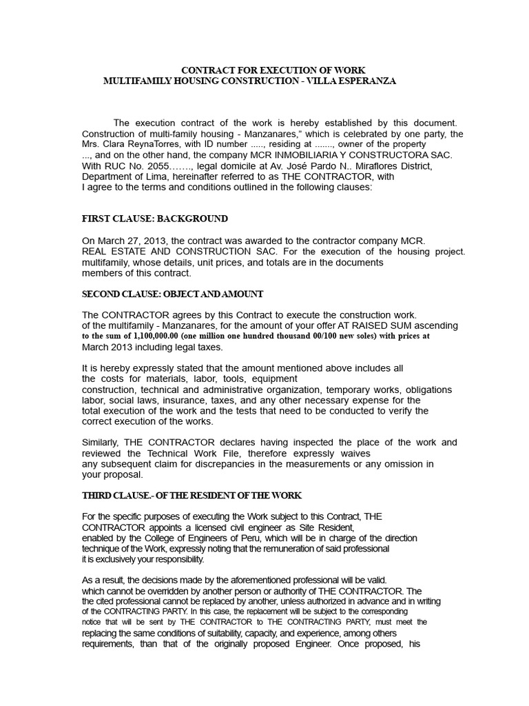 Multifamily Housing Construction Contract | PDF | Insurance | Arbitration
