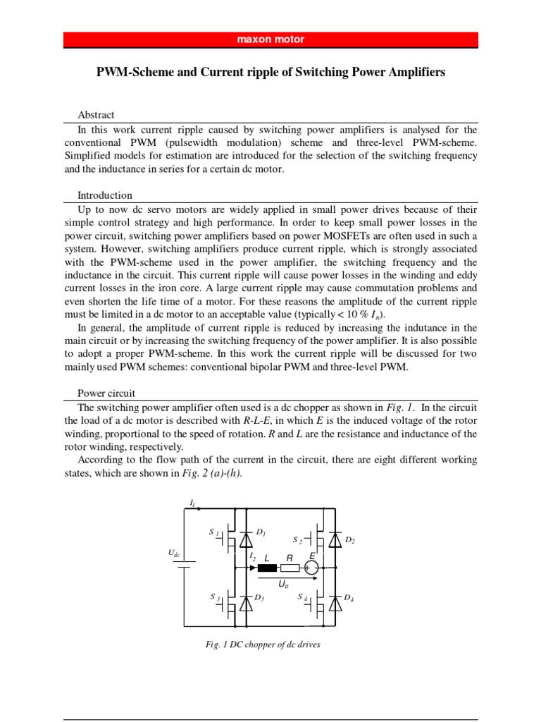 Pwm Technical Information Download Free Pdf Amplifier Electric Motor