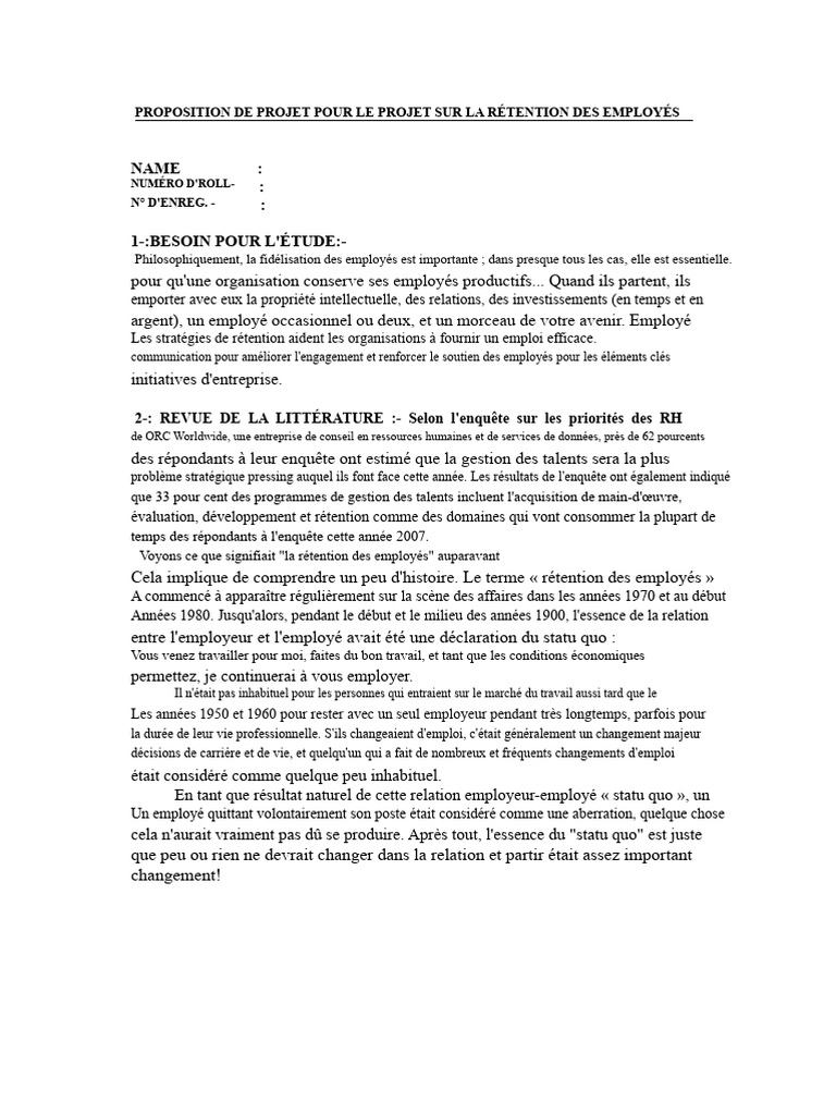 Stratégies de Rétention des Employés | PDF | Gestion des ressources ...