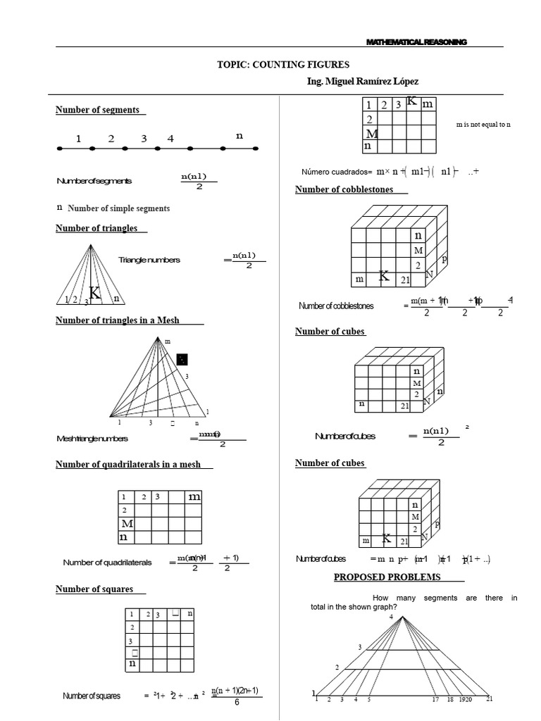 Counting Figures in Mathematical Reasoning | PDF | Triangle | Rectangle