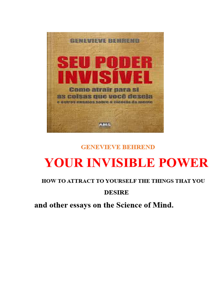 Unlocking Your Invisible Power | PDF | Mind | Thought