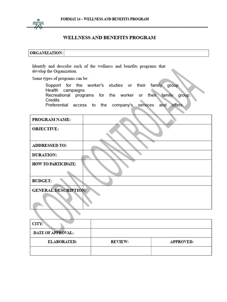Wellness and Benefits Program Format | PDF