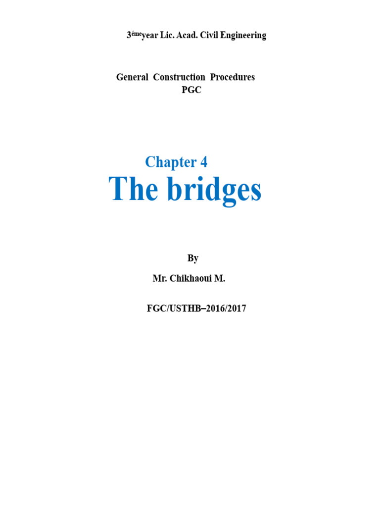 Overview of Bridge Construction Techniques | PDF | Prestressed Concrete ...