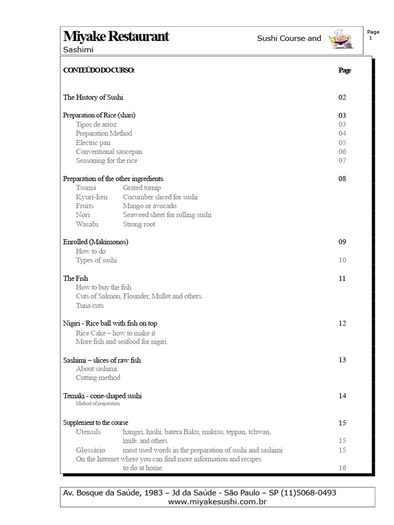 Sushi and Sashimi Preparation Guide | PDF | Sushi | Japanese Cuisine