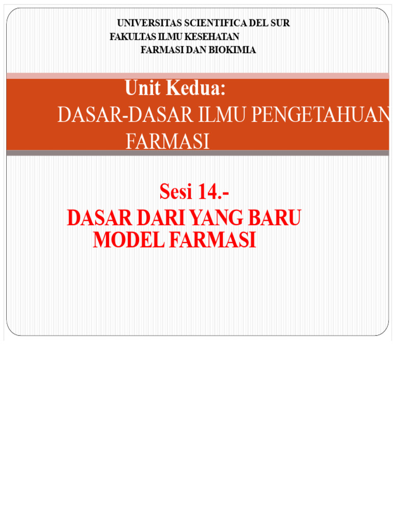Model dan Inovasi dalam Farmasi Modern | PDF