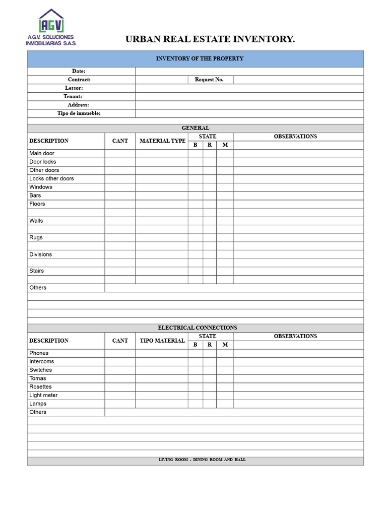 Inventory Format Apartment Delivery | PDF | Bathroom | Lease