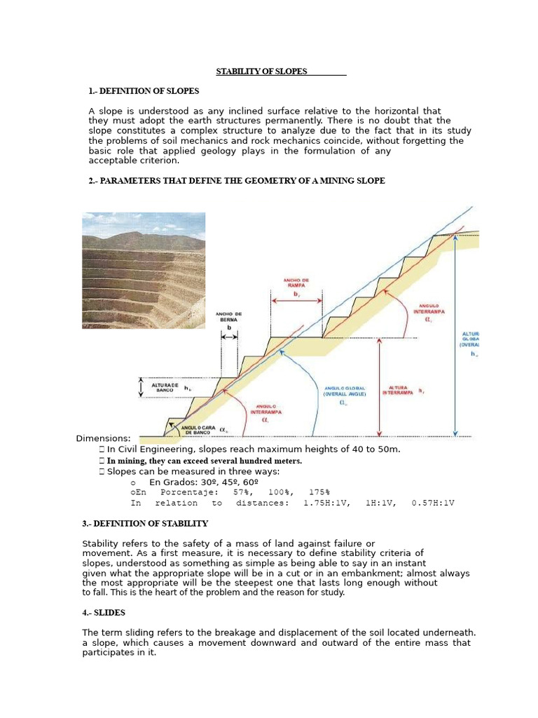 Topic 8 Mining Slopes | PDF | Landslide | Fault (Geology)