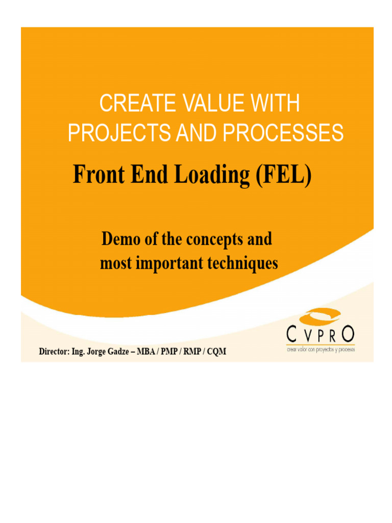 Front End Loading for Project Success | PDF | Business