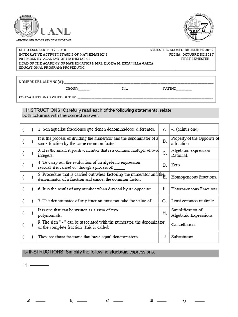 Mathematics Guide II (UANL Preparatory Schools) | PDF | Mathematical ...