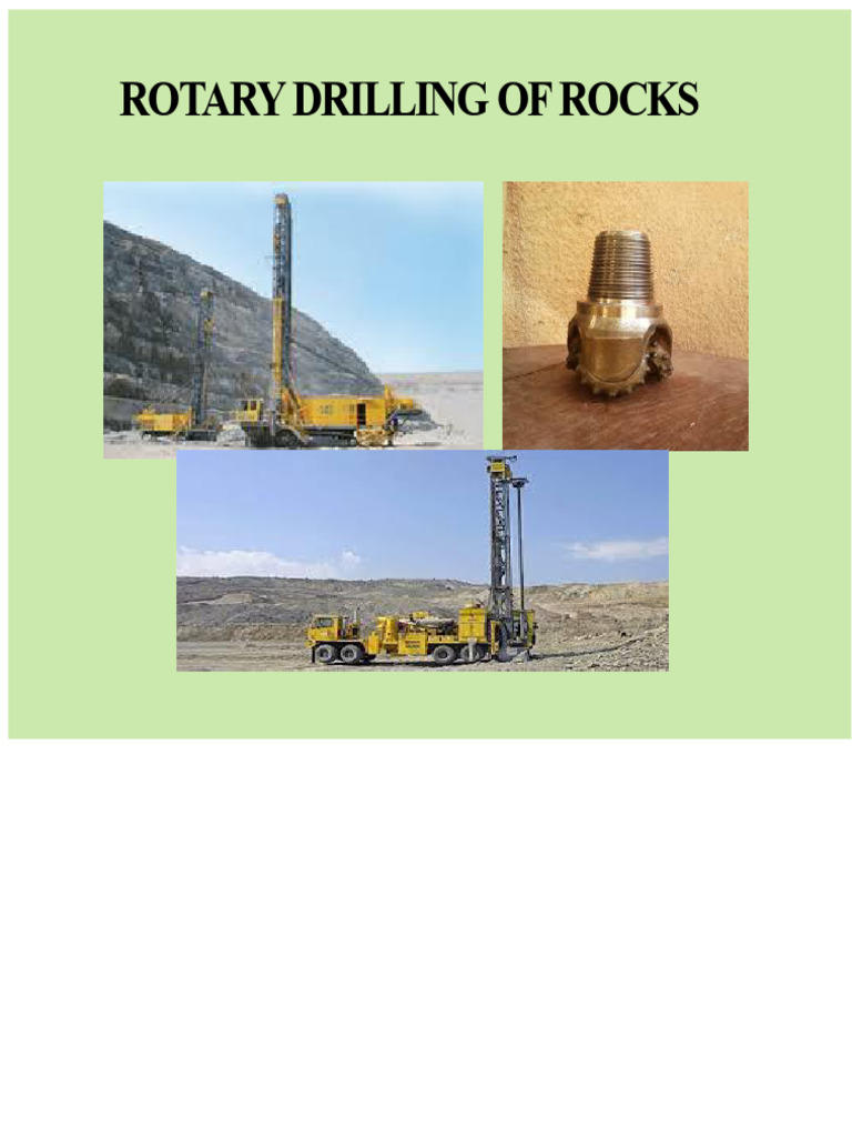 Rotary Rock Drilling | PDF | Drill | Drilling