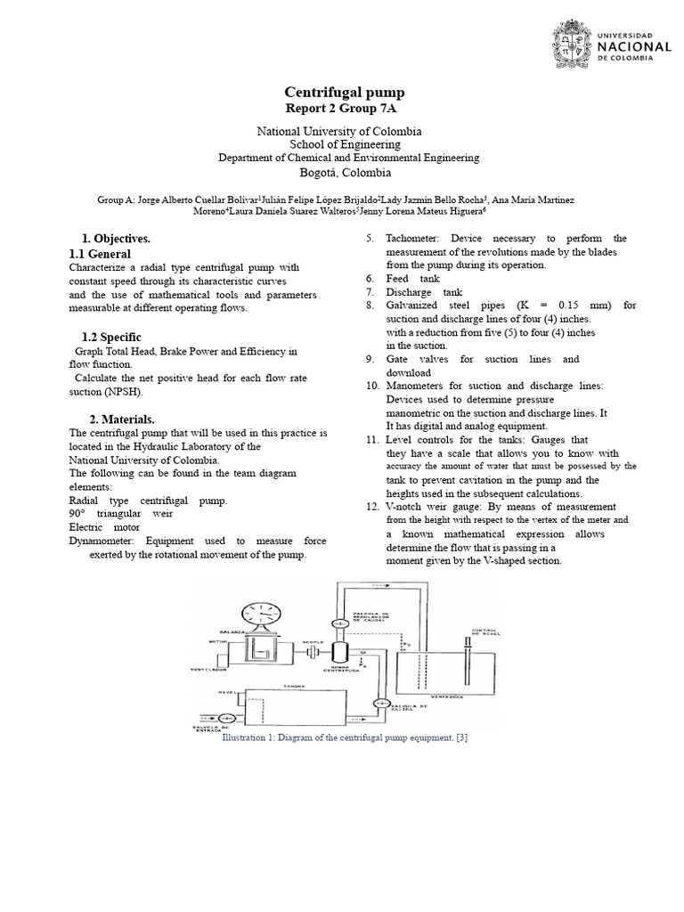 Report 2. Centrifugal Pump | PDF | Pump | Flow Measurement