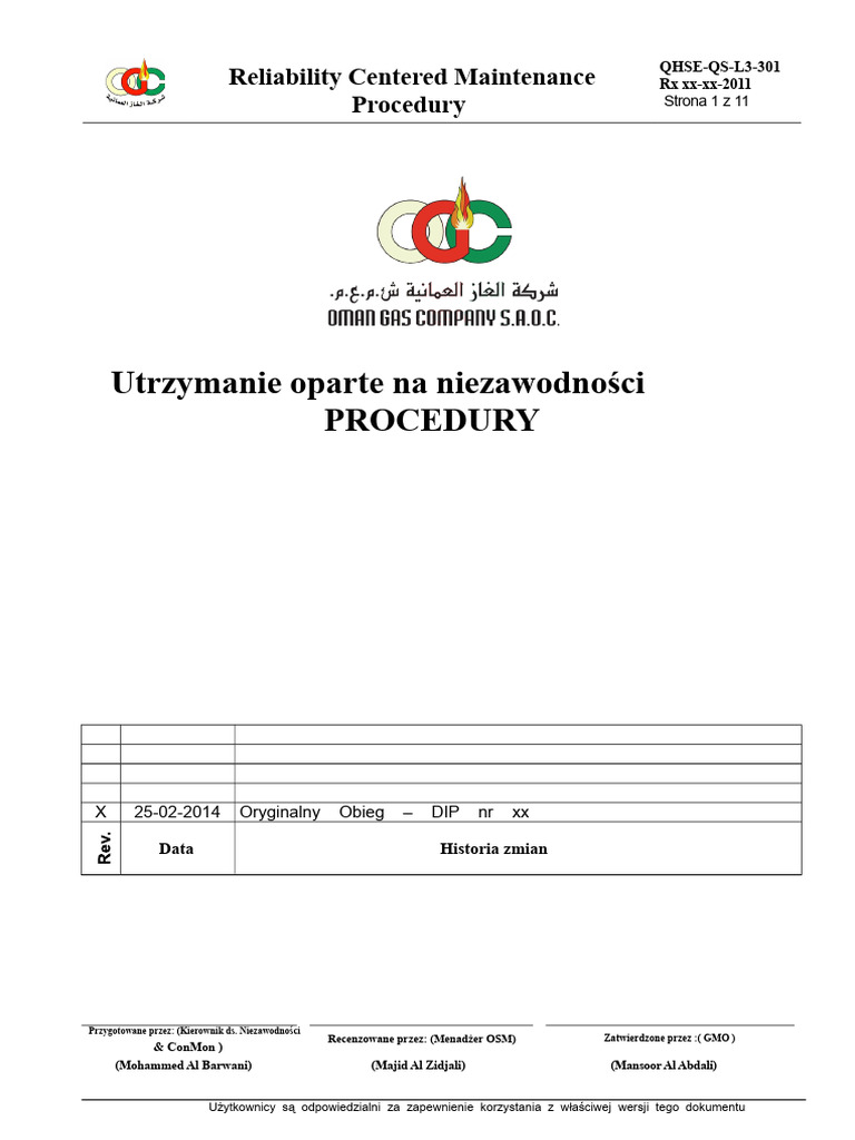 Procedura RCM | PDF