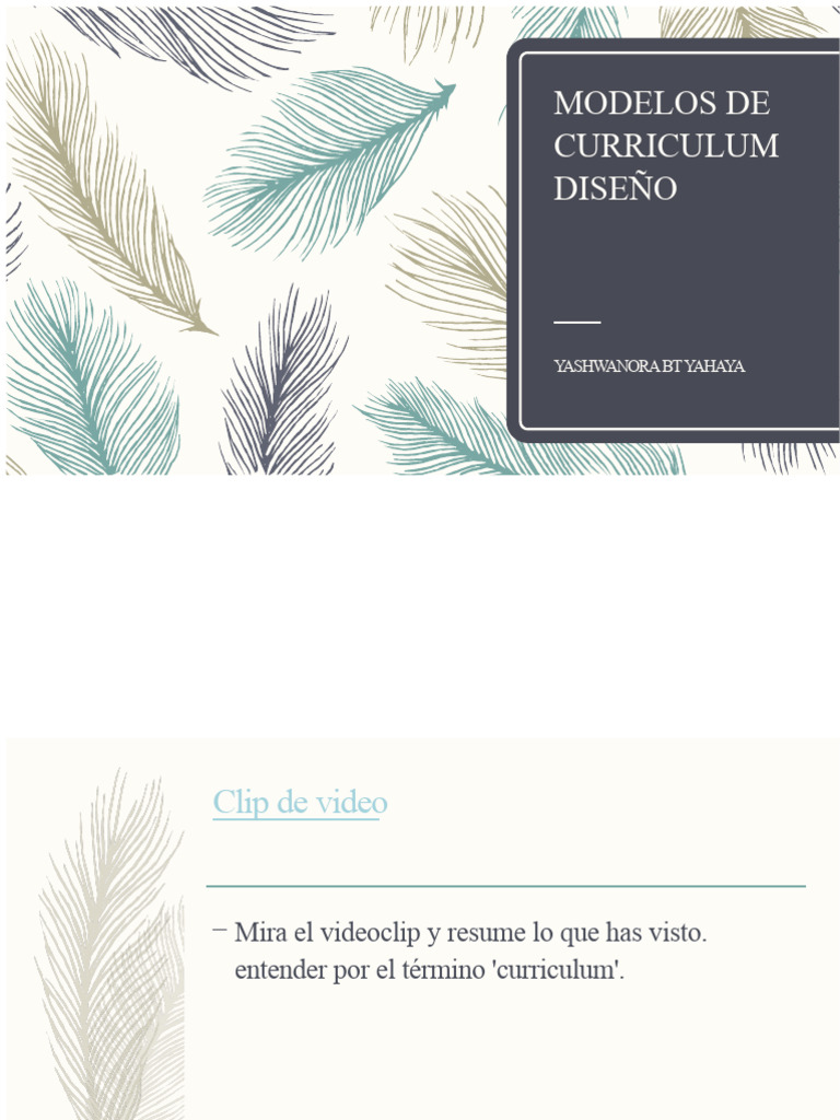 TEMA 2 Modelos de Diseño Curricular | PDF | Plan de estudios | Aprendizaje