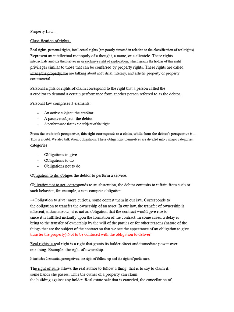 Understanding Property Rights Classification | PDF | Property | Annulment