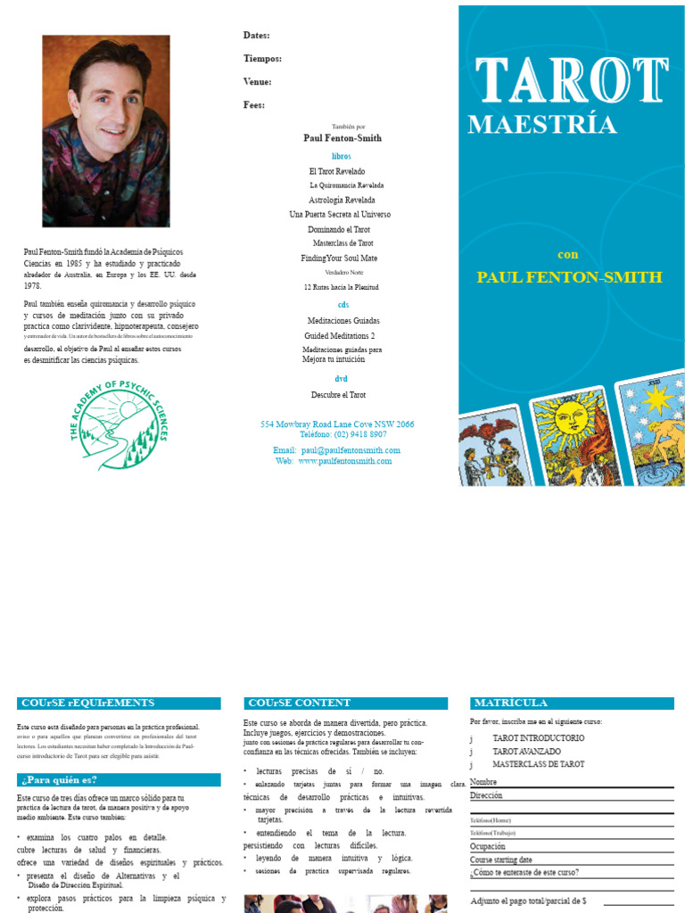 Curso de Maestría en Tarot con Paul Fenton-Smith | PDF