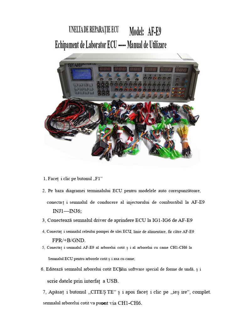 Manual de Operare ECU LAB | PDF