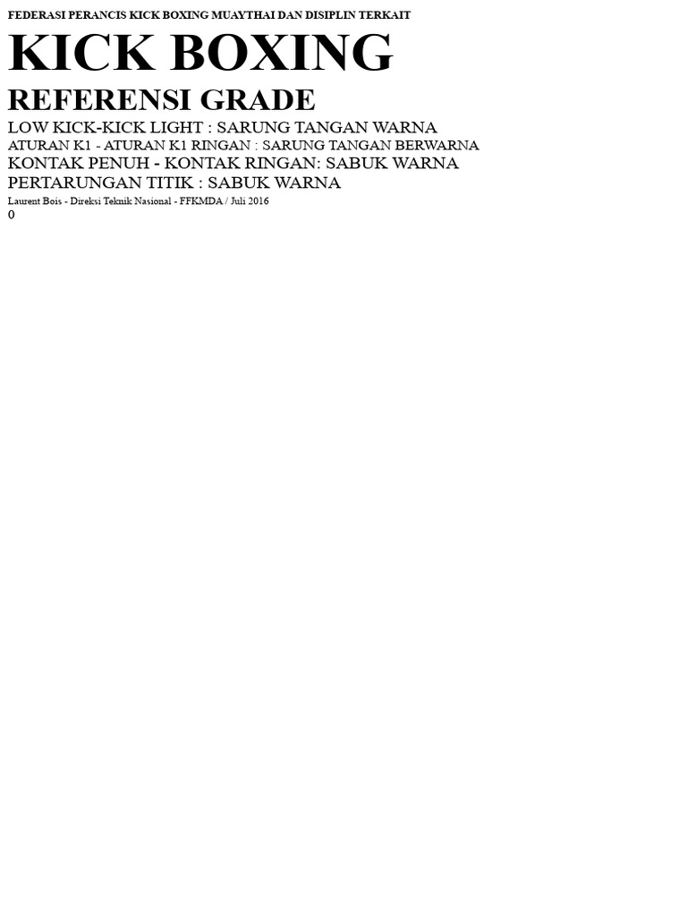 Tingkatan Sabuk dalam Kickboxing | PDF