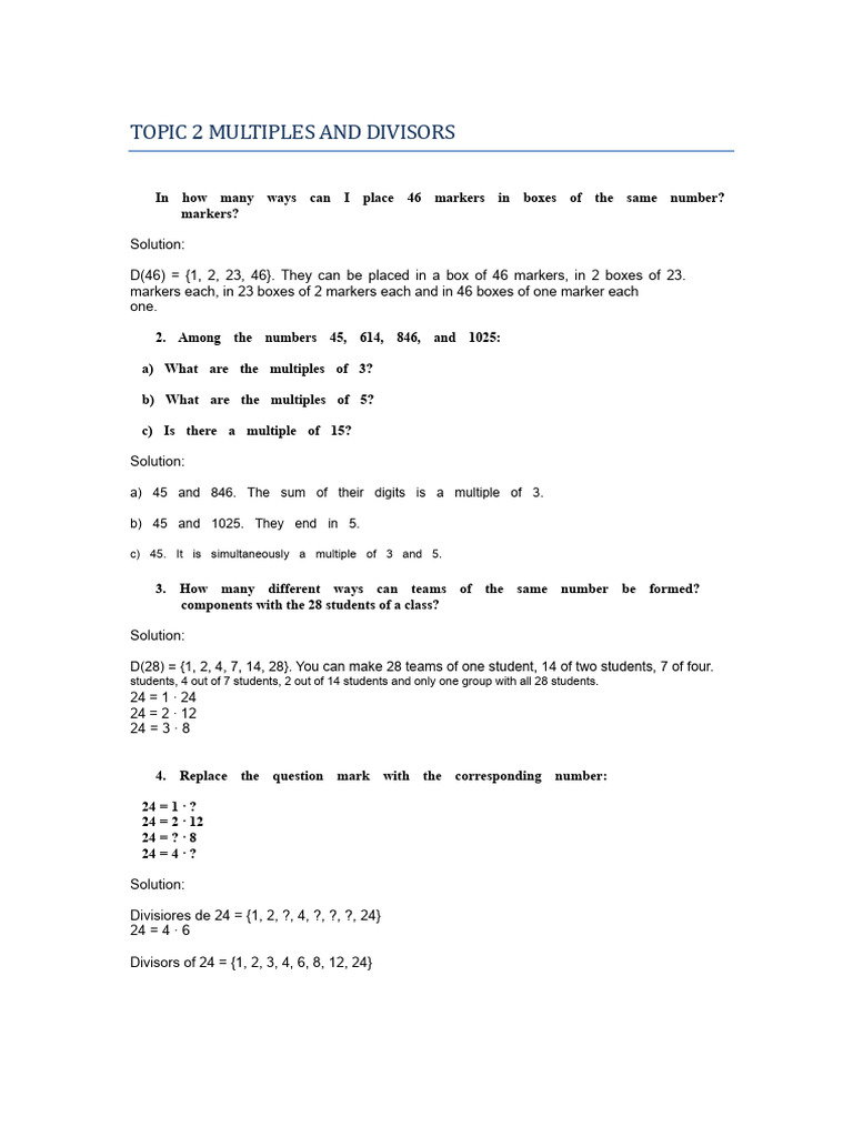 Activities Topic 1 | PDF | Arithmetic | Discrete Mathematics