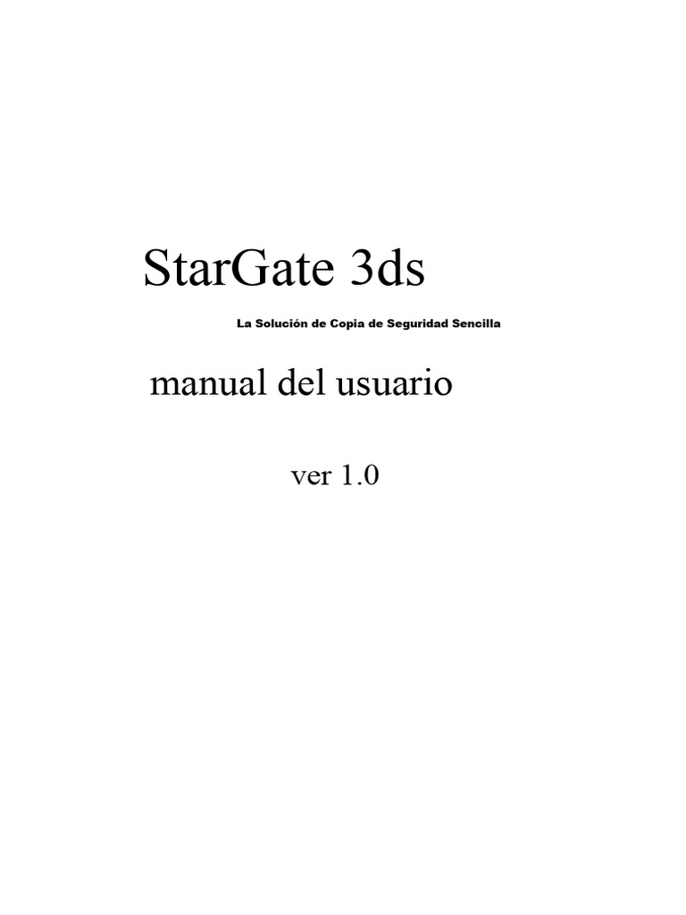Guía de Uso para StarGate 3DS | PDF | Archivo de computadora | Informática