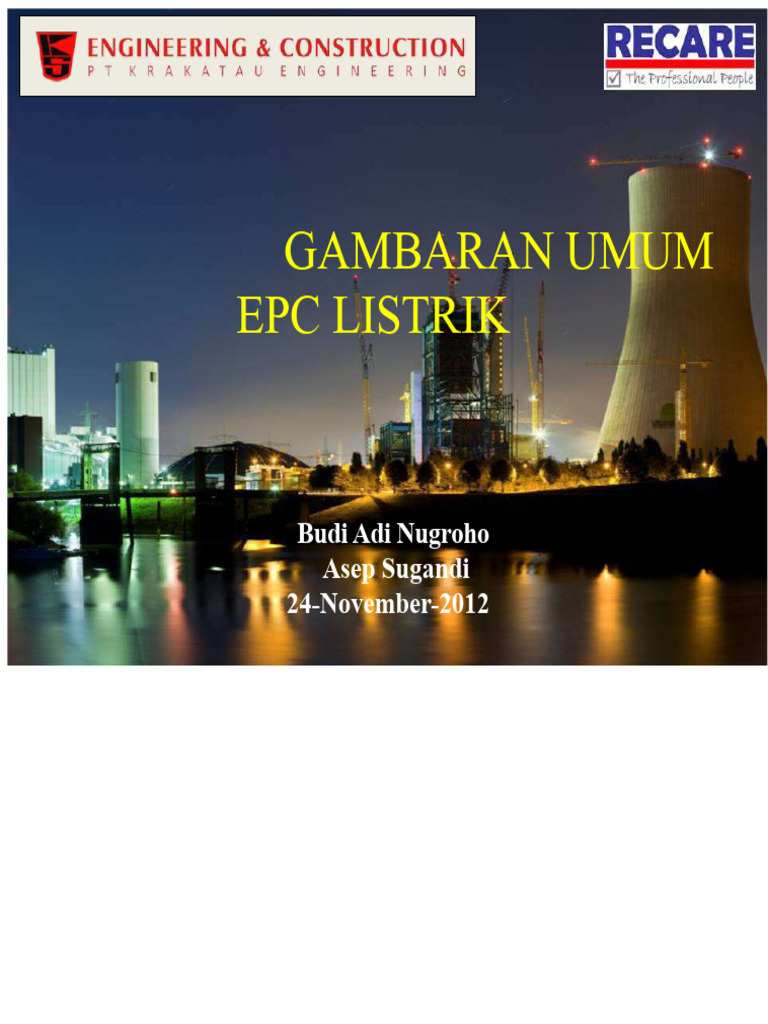 Rencana EPC Listrik: Rekayasa dan Konstruksi | PDF