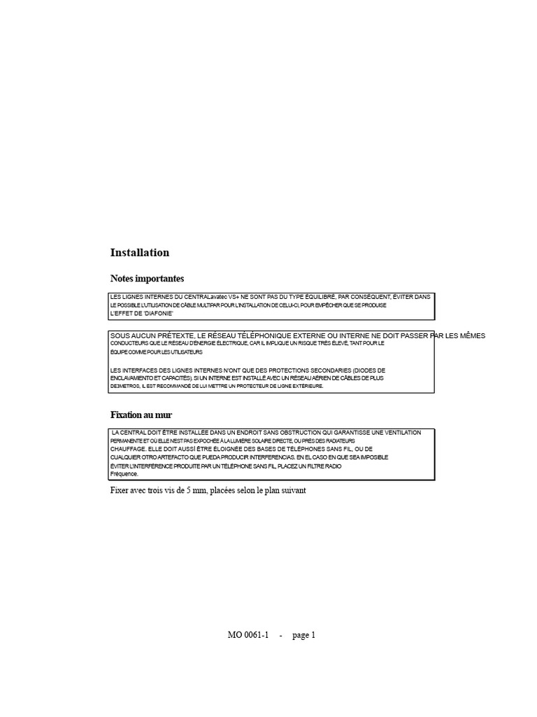 Installation et configuration du central Avatec VS+ | PDF | Réseau de ...