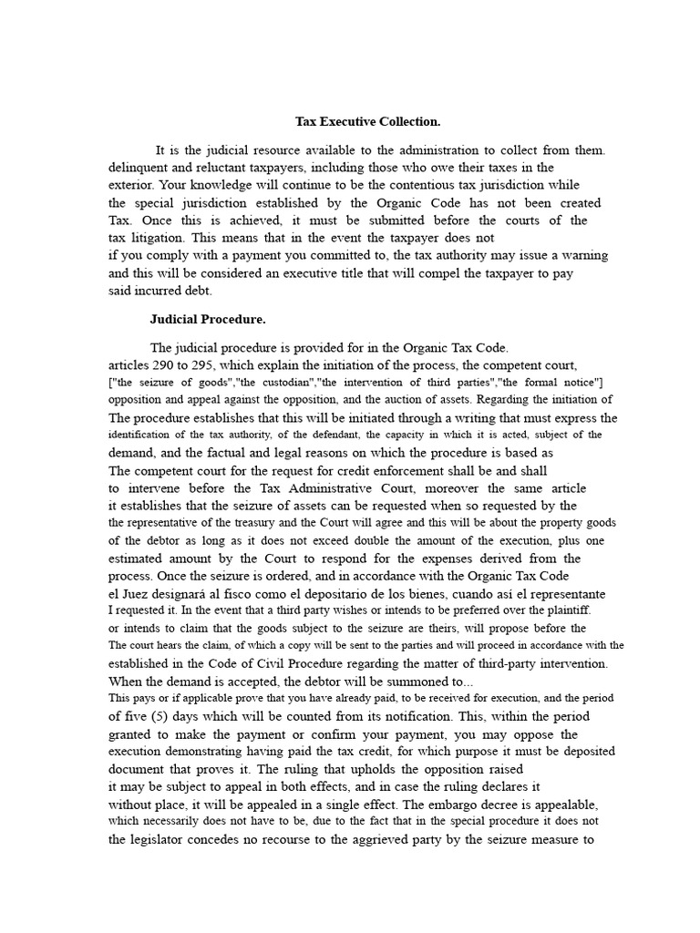 Tax Executive Collection Procedures Explained | PDF | Taxes | Public Law